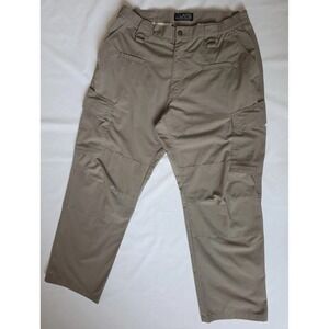 LA Police Gear Operator Tactical Pants for Men (Beige) with D-Rings — Size: 38in